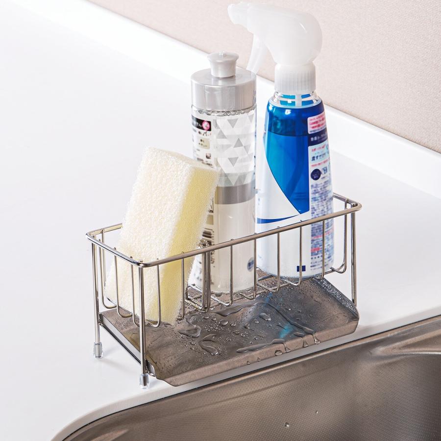 ニトリ（NITORI） 水が流れるスポンジ・ボトルラック 置き型(SUS