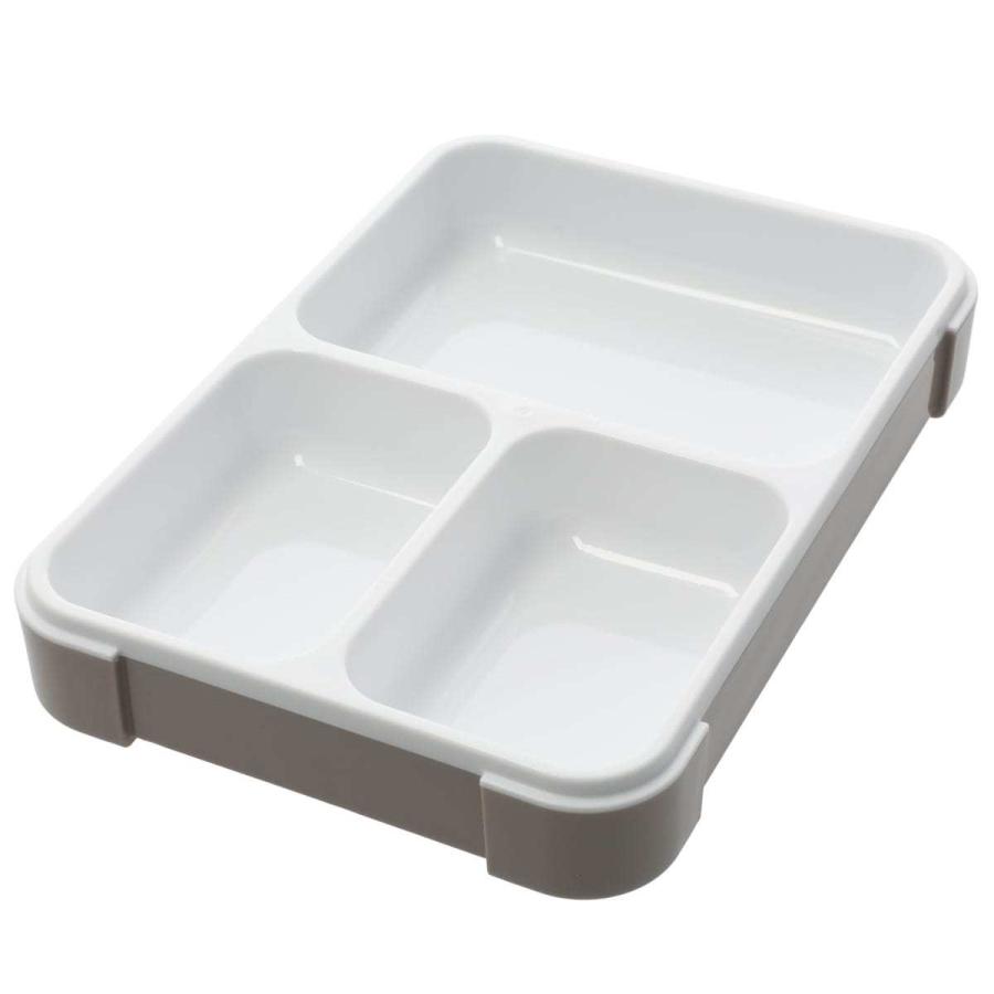 ニトリ（NITORI） 薄型弁当箱 抗菌フードマン(600mL グレーベージュ