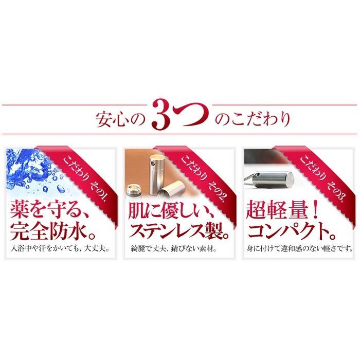 防水 ピルケース ニトロ ネックレス ペンダント ニトログリセリン