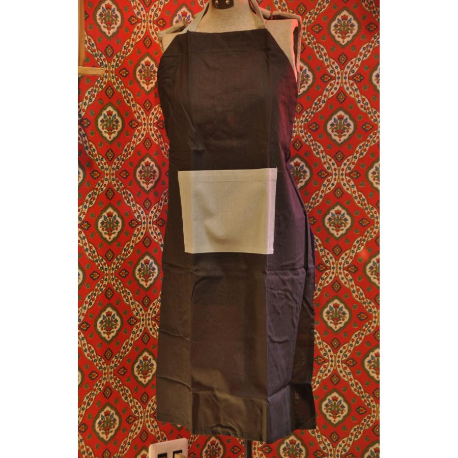 1点選択　男女兼用前掛け エプロン  100%コットン 綿 特大前ポケット付き 作業着 インド製 綿100％ |  | 03