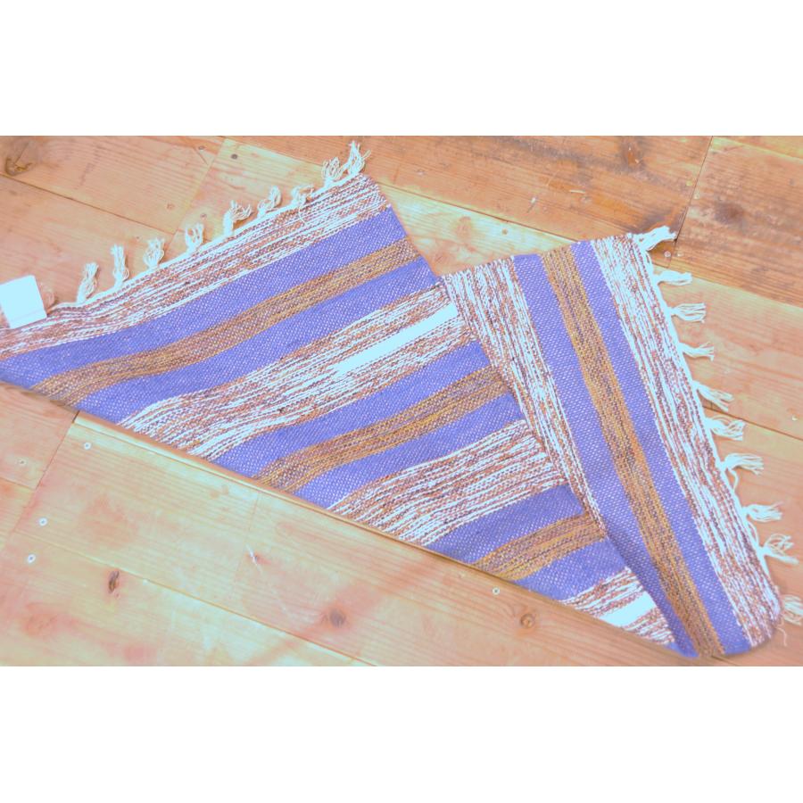 おまかせ１点　ラグマット　ブルー系カラー　水色〜青〜紺色系　 50cmx80cm 床キッチン浴室脱衣所マット　シャトルラグ カーペット絨毯マット　 |  | 02