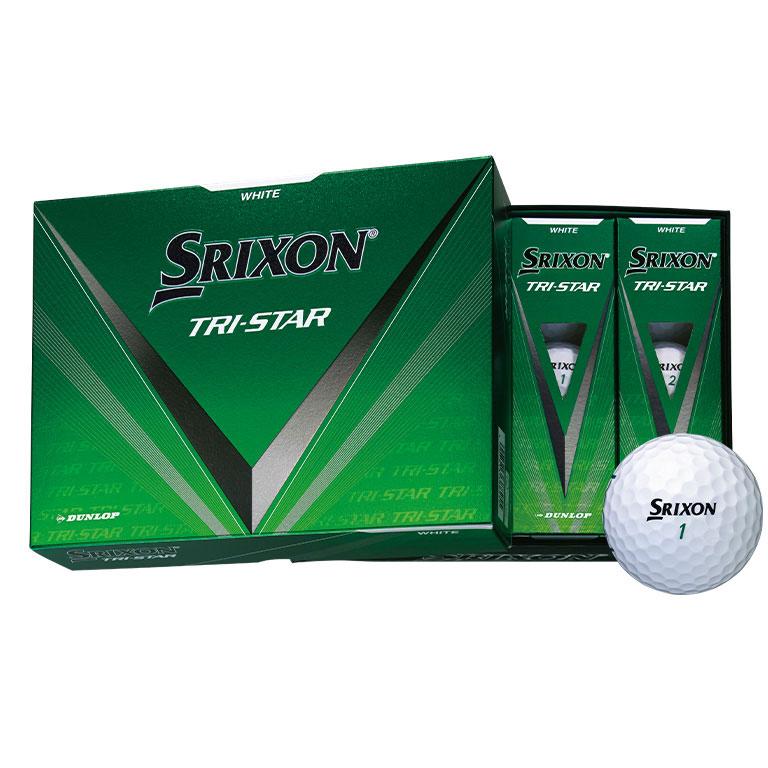 ダンロップ スリクソン ゴルフボール TRI-STAR トライスター 1ダース 2024年新製品 DUNLOP SRIXON 3ピース スリーピース アイオノマーカバー | SRIXON | 01
