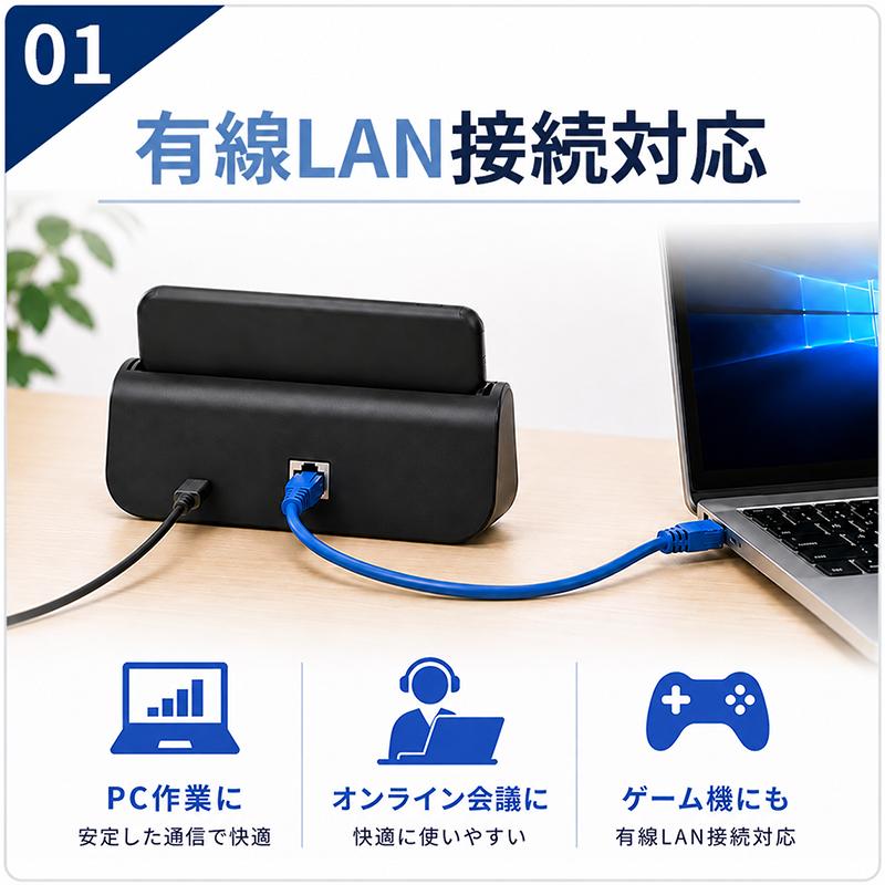 スタンドのみ】Speed Wi-Fi DOCK 5G 01 専用ドック スタンド 有線LAN