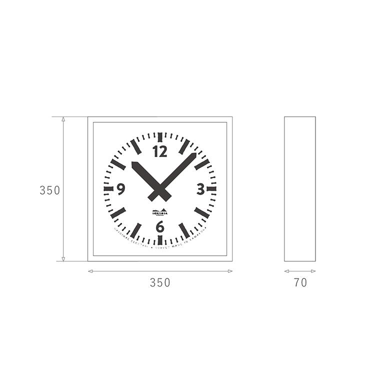 HERMOSA ハモサ HK SQUARE CLOCK スクエア クロック HK-002 BK HERMOSA ハモサ HK SQUARE CLOCK スクエア クロック HK-002 BK