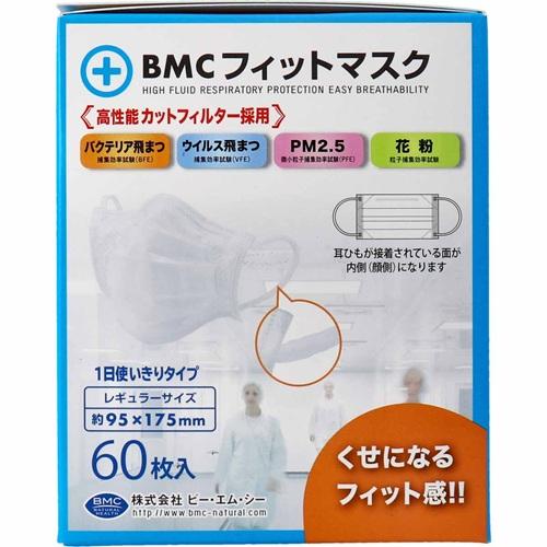不織布マスク 立体 マスク ふつうサイズ 使い切り BMC フィットマスク