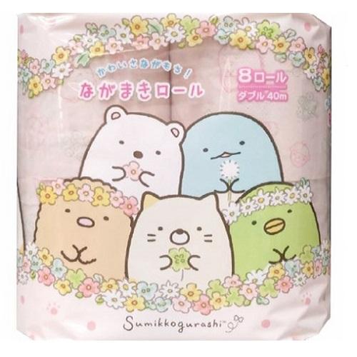 トイレットペーパー ダブル ながまきすみっコぐらし 40m 8ロール