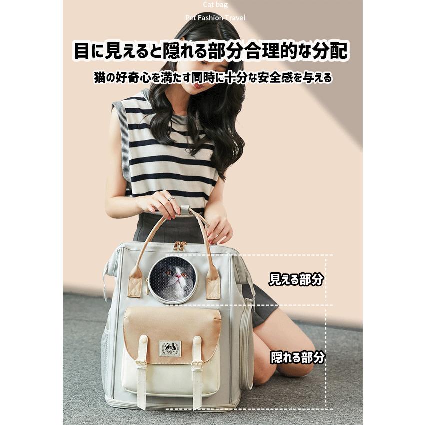 猫用 犬用 ペットキャリーバッグリュック2way 折りたたみ ペット