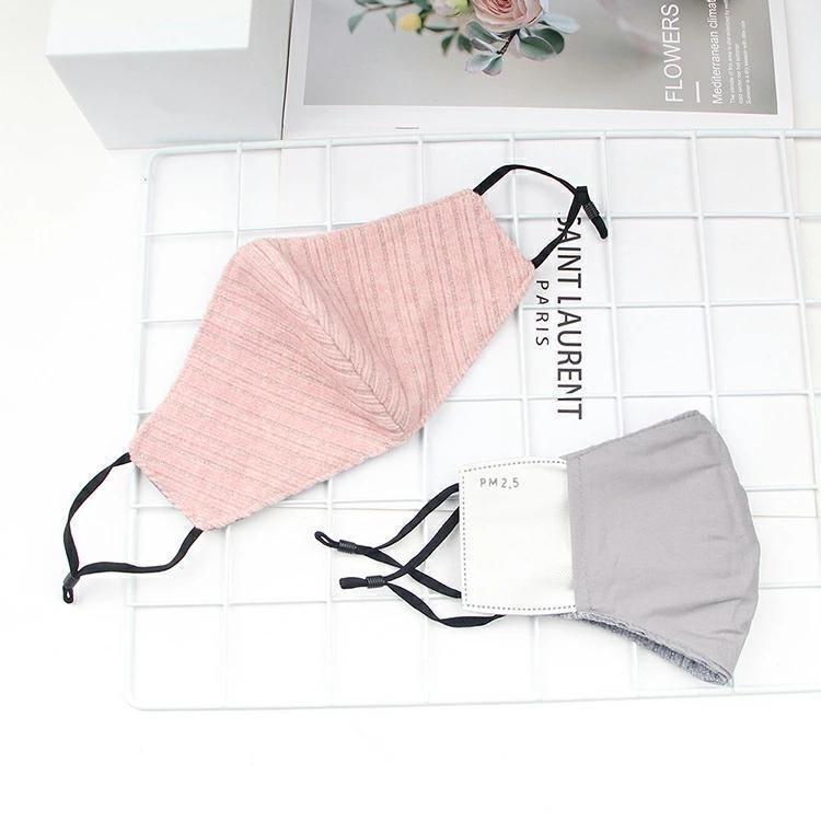 安心発送 ニット風 布マスク 秋冬用 秋 おしゃれ 洗える 2枚組 ファッション 大人用 男女兼用 個包装 暖かい マスク 花粉 立体 防寒 Discoversvg Com