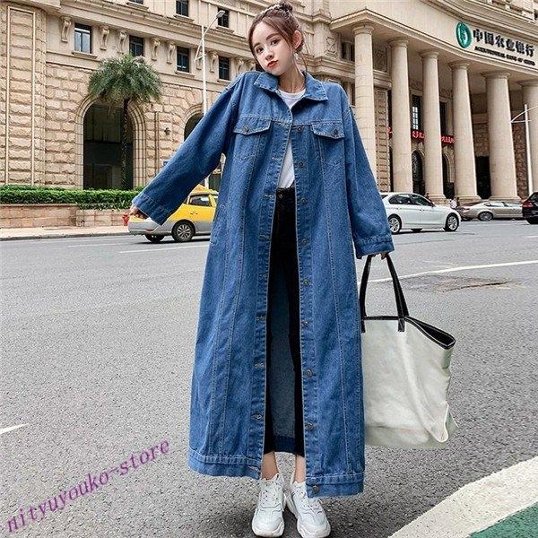 セール中 デニムコート レディース ロングコート チェスターコート シャツコート 超ロング丈 カジュアル 秋 春 大人 上品 ゆったり ジャケット Fitnvs One Leaf 通販 Yahoo ショッピング
