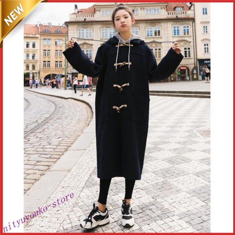 最新入荷 レディース ダッフルコート ロングコート 秋冬新作 可愛い 帽子付き ラシャコート 冬 レディース 厚手 コート 通勤 通学 アウター トグルボタン ダッフルコート カラー カーキ Readingrev Com