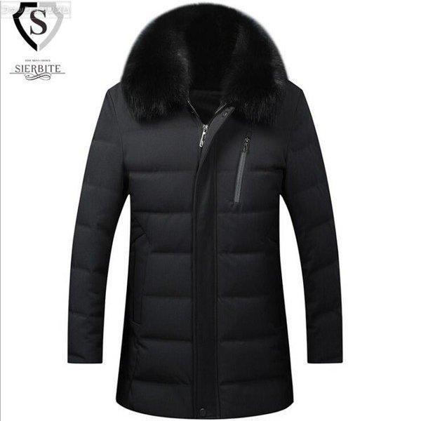 アウター メンズ ダウンコート ブルゾン ファー フォックスファー ダウン コート ダウン90% ダウンジャケット 軽量 モッズコート ジャンパー