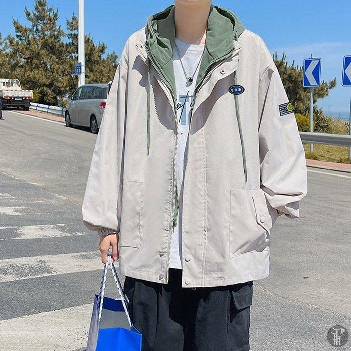 海外限定 トレンチコート メンズ カジュアル コート ジャケット アウター フード付き かっこいい シンプル 春秋 全3色 長袖 メンズファッション 新作