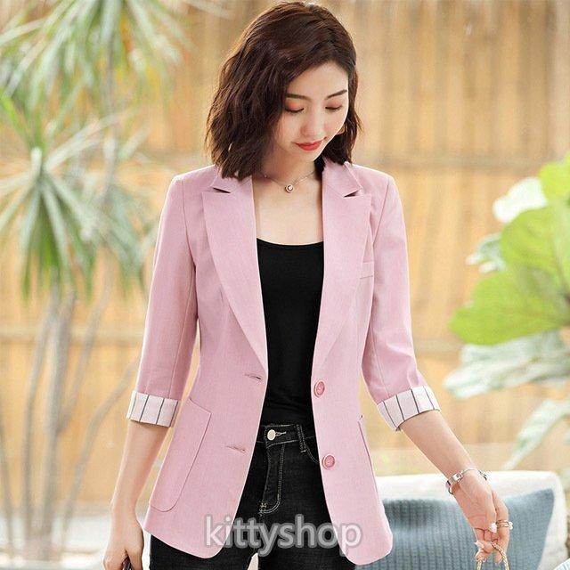 ジャケット レディース 夏 ベージュ グレー テーラードジャケット 7分袖 通勤 オフィス サマージャケット 30代 40代 無地 Nit Kitoya One Leaf 通販 Yahoo ショッピング