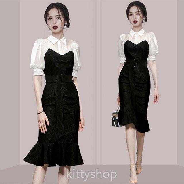 ファッション クーポン利用 送料無料 マーメイドワンピース 黒 襟付き 可愛いワンピース 代 30代 ロングワンピース お呼ばれドレス 結婚式 デート お出かけ お嬢様 ワンピース 6oowy0qtly Autoptrack Com