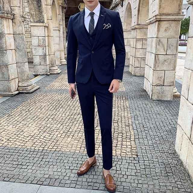 チェック柄スーツ メンズ 3点セット タキシード パーティー 結婚式 フォーマル 紳士服 3ピーススーツ ビジネス 30代 40代 50代 待望