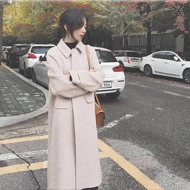 ラシャコート レディース ピンク ベージュ ロングコート 代 30代 韓国風 通学 通勤 ロング 大きいサイズ コートアウター 春 秋 冬 お洒落 Nit Kitoya One Leaf 通販 Yahoo ショッピング