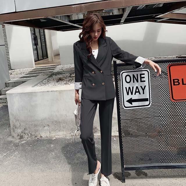 パンツスーツ レディース 黒 ブラック 通勤 Ol ピンク スーツ 春 秋 2点セット テーラードジャケット 韓国風 お洒落 カジュアル スーツ Nit Kitoya One Leaf 通販 Yahoo ショッピング