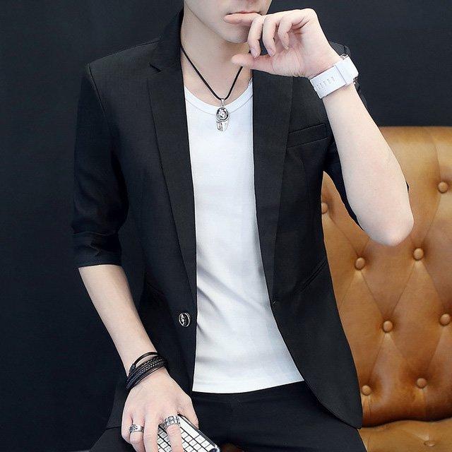 名入れ無料 ジャケット 7分袖 テーラードジャケット メンズ 夏 サマージャケット 7分袖 テーラードジャケット メンズ 夏 サマージャケット ホワイト ブレザー 薄手 ジャケット カジュアル ブラック 通勤 就職活動 Www Threeriversofs Com
