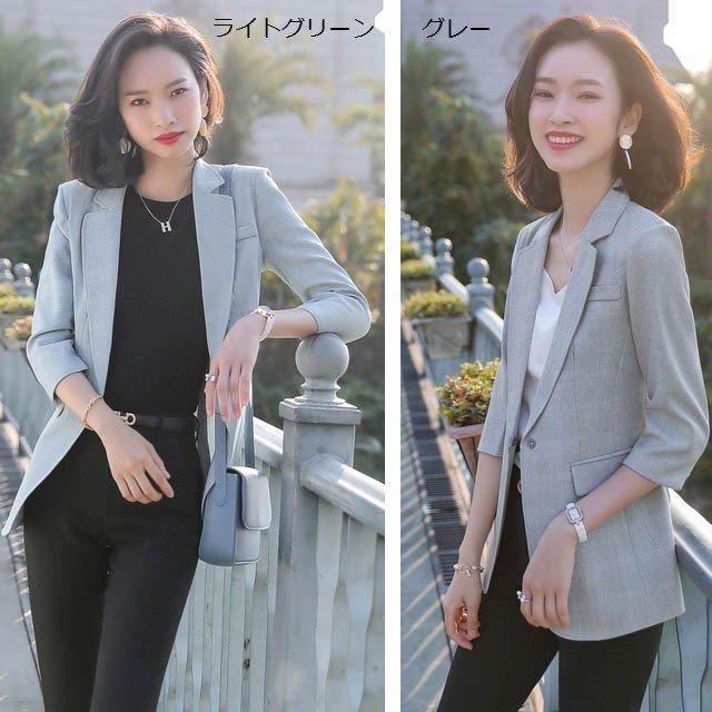 グレー テーラードジャケット レディース 7分袖 通勤 Ol オフィス 夏 サマージャケット スリム 着痩せ スーツジャケット 大きいサイズ Nit Kitoya One Leaf 通販 Yahoo ショッピング