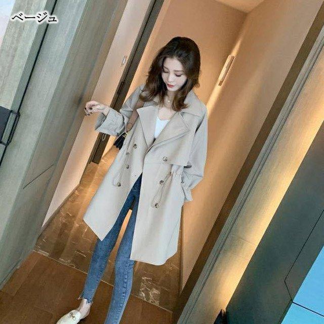 トレンチコート レディース 代 ミディアム丈 コート 無地 ゆったり トレンチコート ブラック ベージュ グリーン スプリングコート 春 秋 Nit Kitoya One Leaf 通販 Yahoo ショッピング