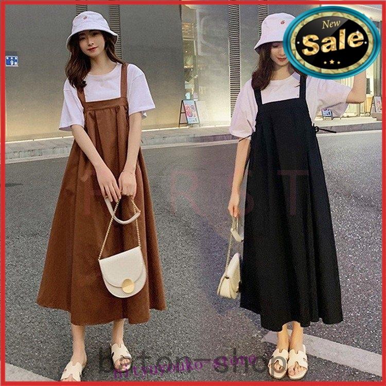 サロペットスカート レディース マキシ丈 ジャンパースカート ワンピース 30代 40代 50代 ロングワンピース オールインワン 体型カバー Nitdanp 0401 Batjhe One Leaf 通販 Yahoo ショッピング