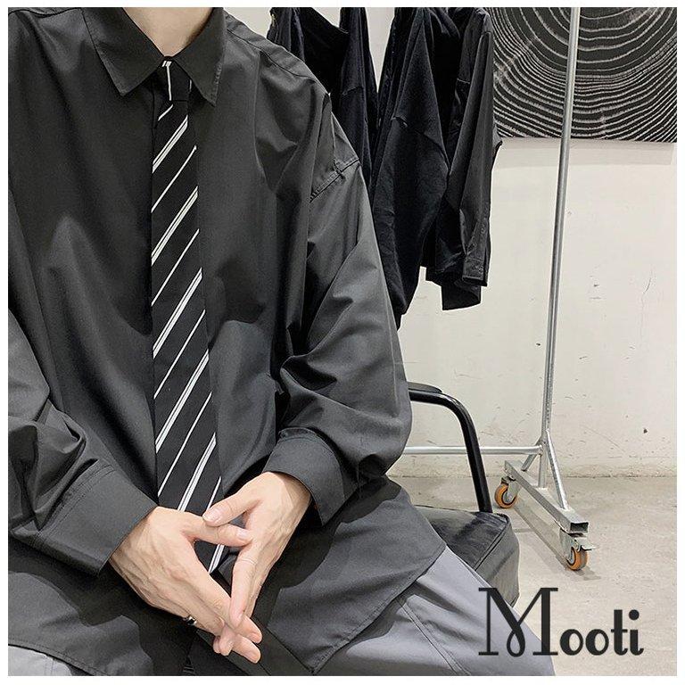韓国ファッション メンズ シャツ カジュアルシャツ トップス 秋服 ビッグシルエット 長袖シャツ オーバーサイズ Onlnans One Leaf 通販 Yahoo ショッピング