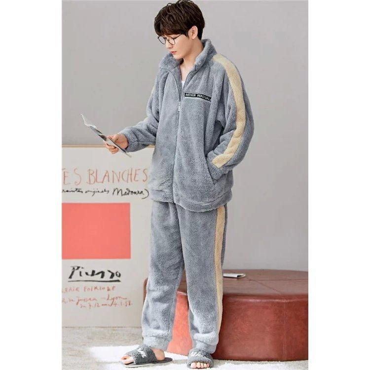 メンズ 裏起毛 パジャマ メンズ スウェット 部屋着 セットアップ フリース あったか おすすめ ふわもこ ファッション 着る毛布 Onlsy One Leaf 通販 Yahoo ショッピング