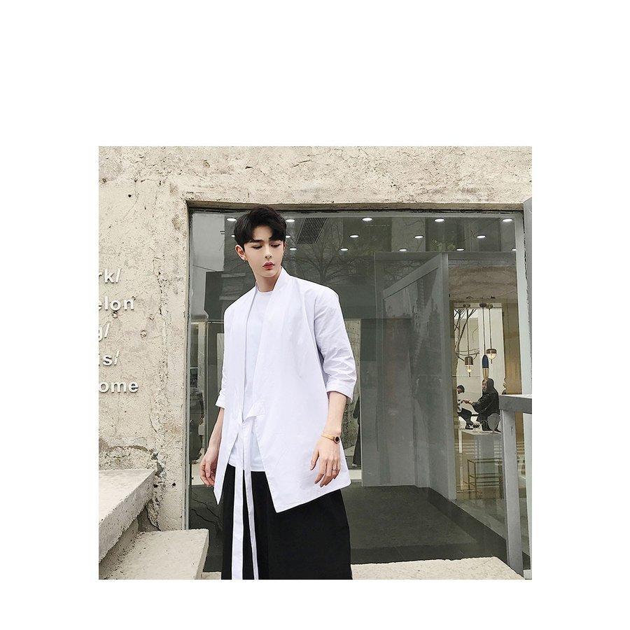 メンズ シャツ 夏 カジュアルシャツ 7分袖 無地 夏服 韓国 ファッション メンズシャツ カジュアル おしゃれ メンズファッション エスニック Vemnans1002 One Leaf 通販 Yahoo ショッピング