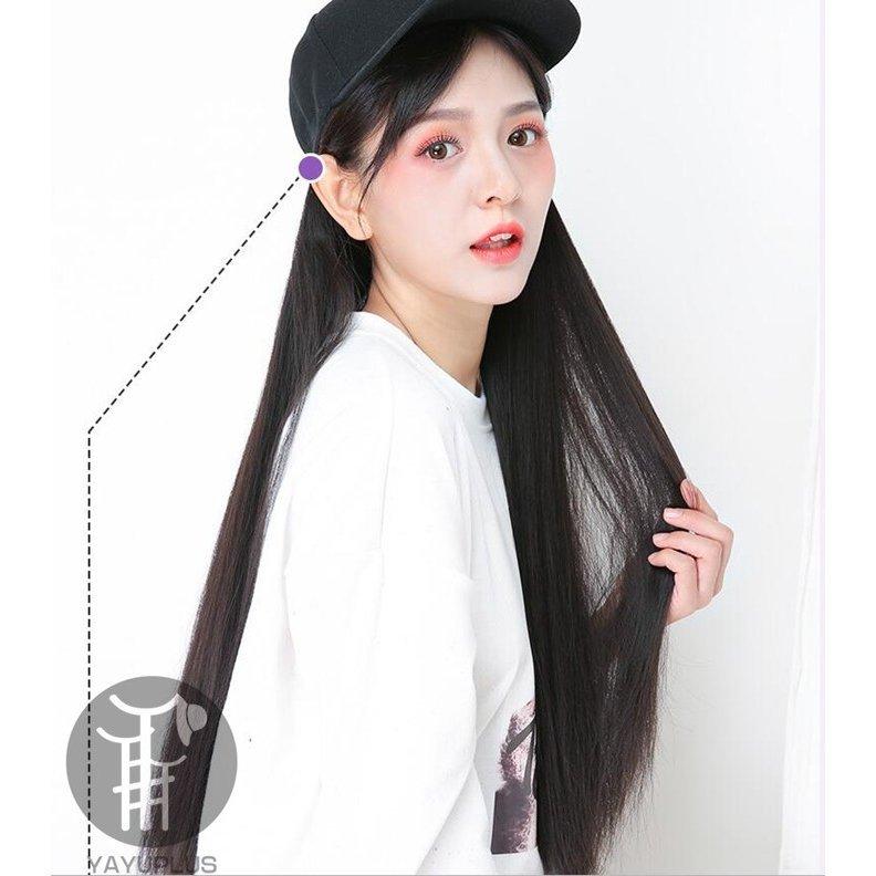 ウィッグ キャップ 帽子付きウィッグ キャップウィッグ ロング ウェーブ ストレート 帽子ウィッグ 髪付き帽子 Yypzhps One Leaf 通販 Yahoo ショッピング