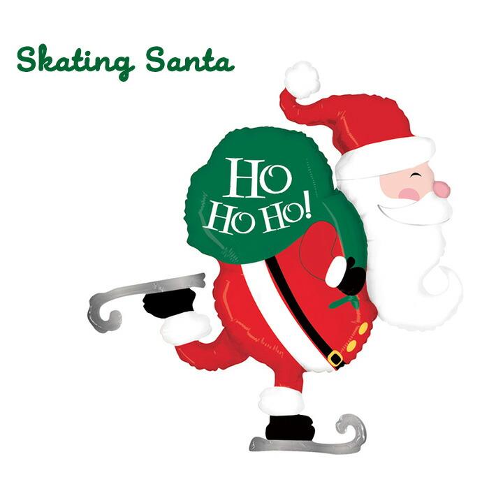 クリスマス飾り バルーン サンタクロース スケート 店舗 風船