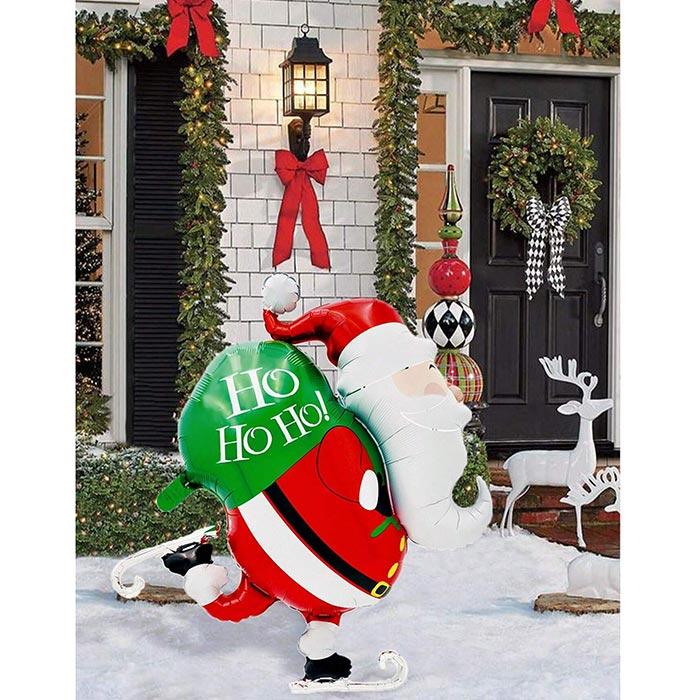 クリスマス飾り バルーン サンタクロース スケート 店舗 風船