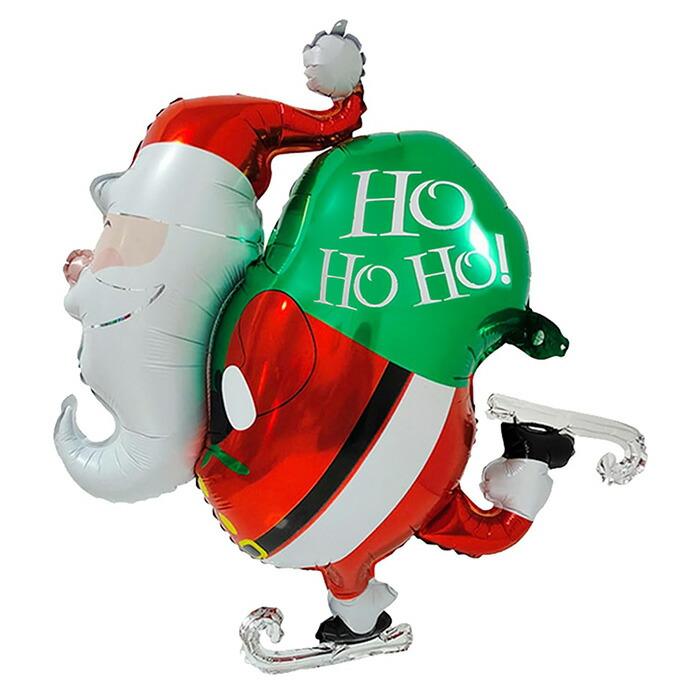 クリスマス飾り バルーン サンタクロース スケート 店舗 風船
