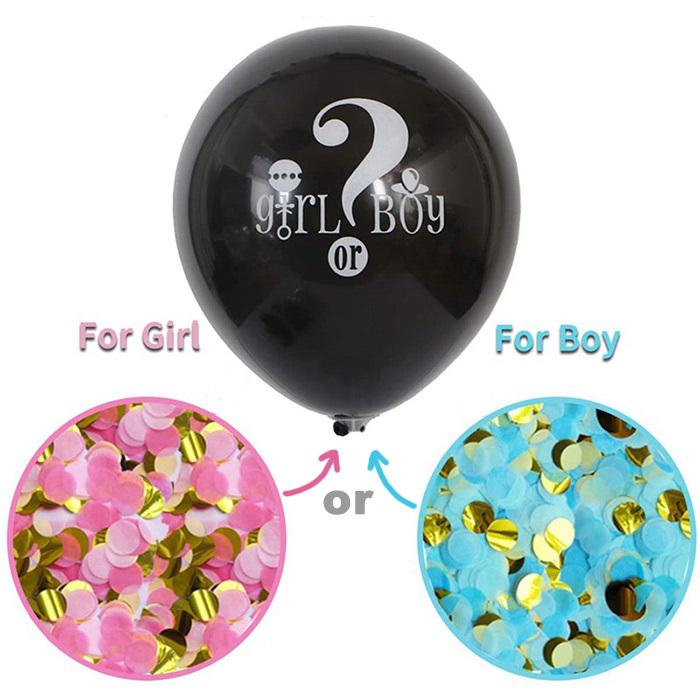 ジェンダーリビールバルーン ベビーシャワー ジェンダー公開 性別発表 赤ちゃんの告知 お祝い ビッグ風船 紙ふぶき入り サプライズ コンフェッティバルーン Niuniu 通販 Yahoo ショッピング