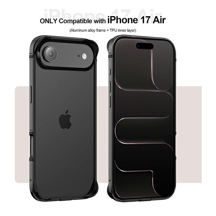 iPhone Air バンパーケース アルミ TPU レンズ保護対応 MagSafe充電