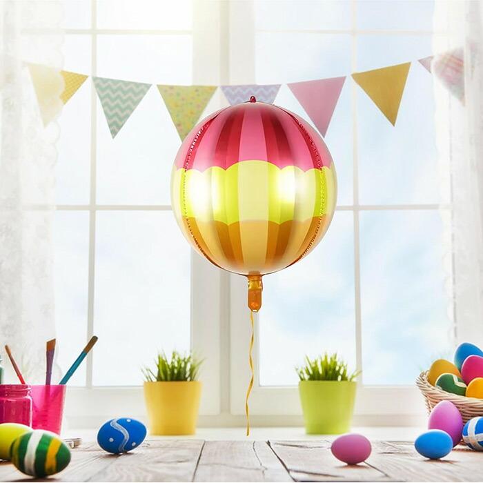 ボール パーティーグッズ 4Dバルーン 同じ色3枚セット カラフル 球体