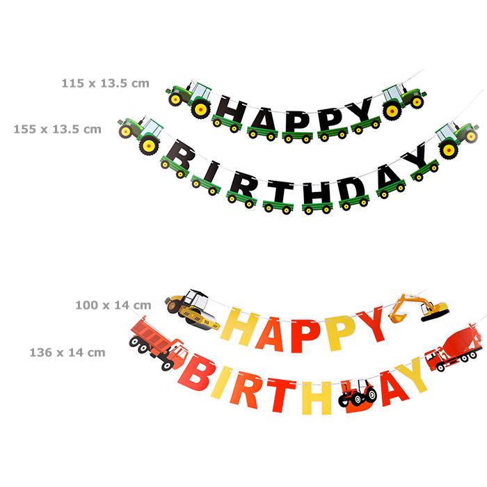 働く車 ガーランド Happy Birthday レターバナー ペーパーガーランド 誕生日飾り 装飾 バースデーバナー ペーパーガーランド お誕生日 飾り付け パーティーグ Niuniu 通販 Yahoo ショッピング