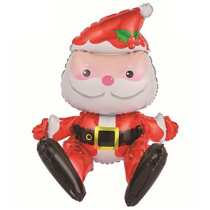 3D サンタクロース バルーン お座り サンタさん 立体 組み立て式 風船