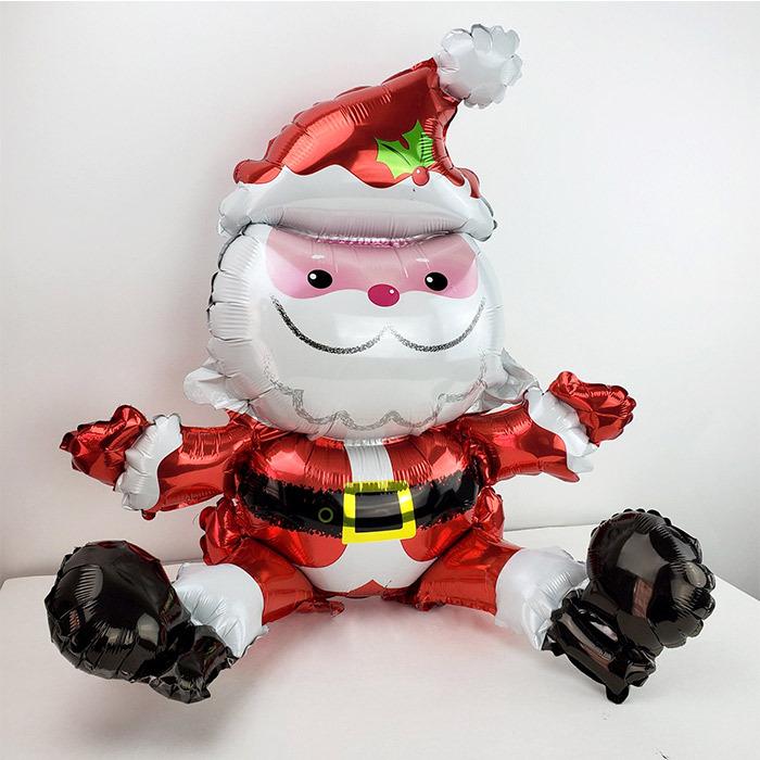 3D サンタクロース バルーン お座り サンタさん 立体 組み立て式 風船