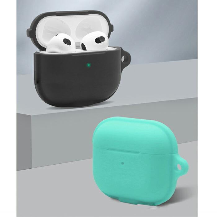 AirPods3 ケース 第三世代 カラビナ付き ワイヤレス充電対応 カバー