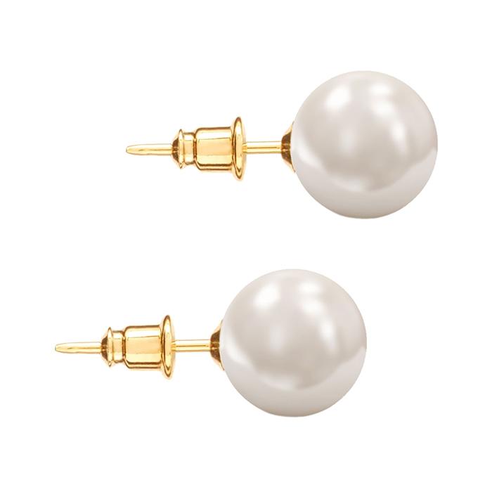 パール付きスタッドピアス 6ストーン 五月雨 スタッドピアス＋ 0.9cm スタッド パール の