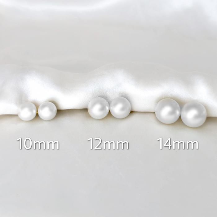 パール ピアス スタッドピアス 14mm 12mm 10mm 一粒 大粒パール