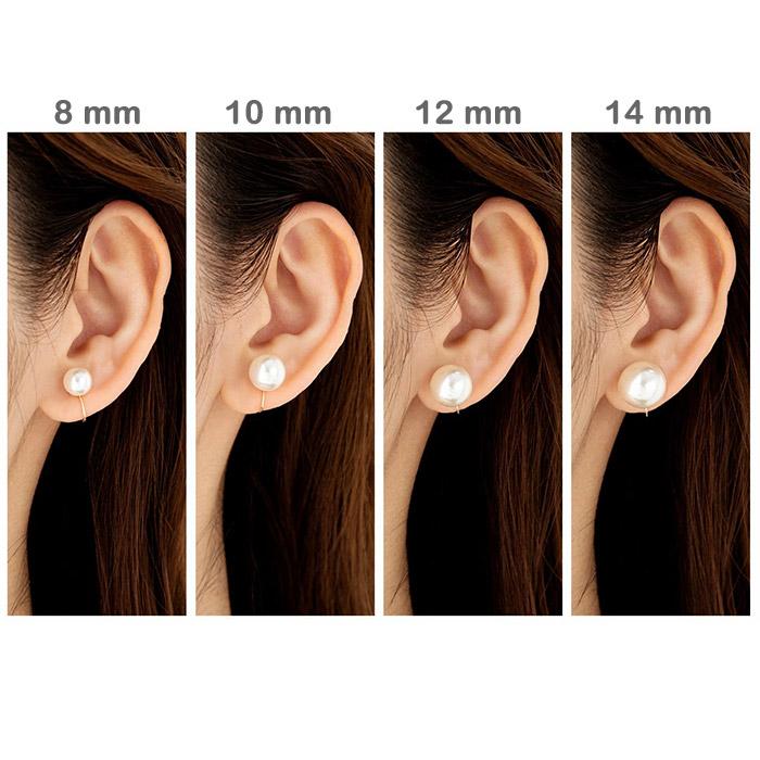 イヤリング パール 12mm ノンホールピアス 一粒 痛くない 10mm 14mm