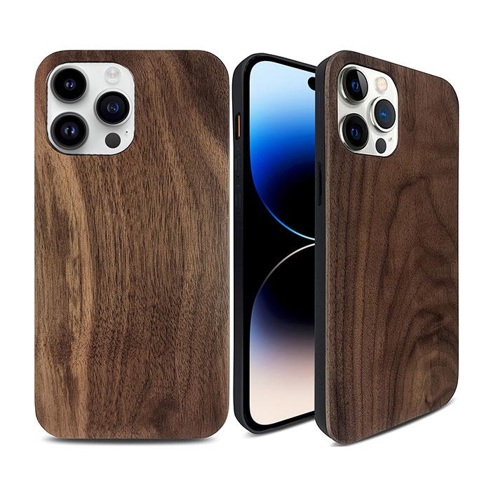 木製ケース 天然木 背面型  側面TPU ワイヤレス充電対応 iPhone14Plus ウッド カバー おしゃれケース｜niuniushop｜03