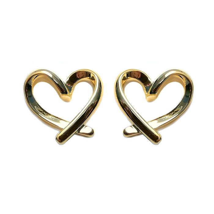 ノンホールピアス ハート イヤリング アクセサリー オープンハート