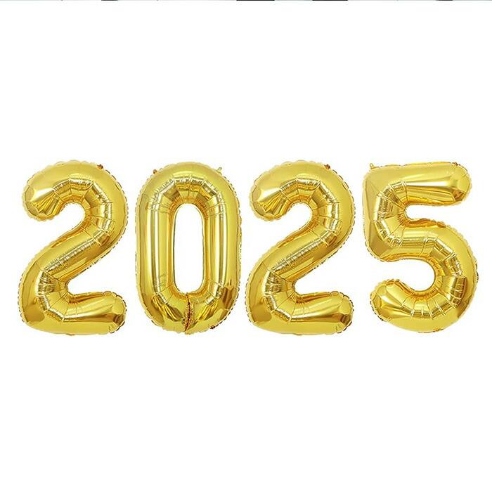 2025 数字バルーンセット ビッグサイズ 忘年会 新年お祝い 正月装飾