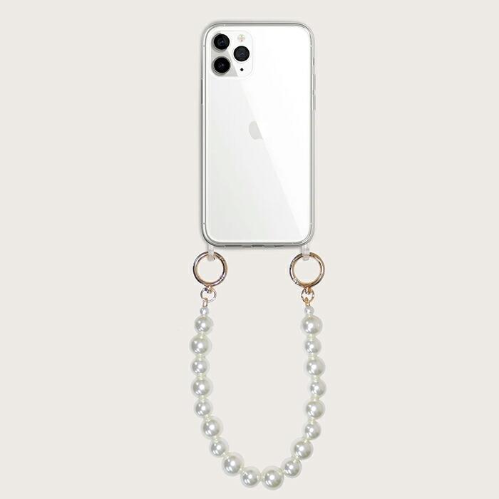 パールストラップ チェーン バッグ延長ストラップ 大粒パール 18mm