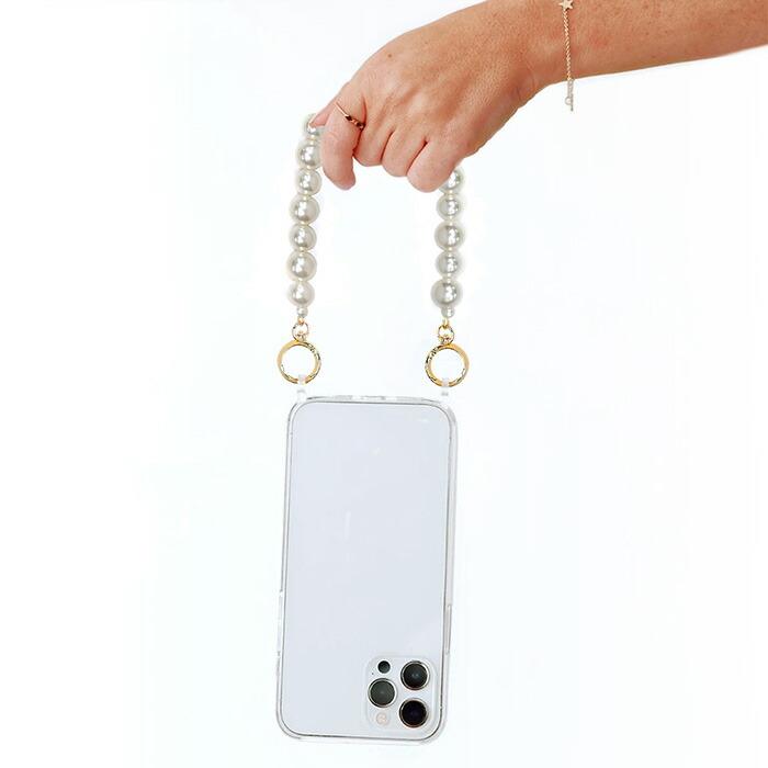 パールストラップ チェーン バッグ延長ストラップ 大粒パール 18mm