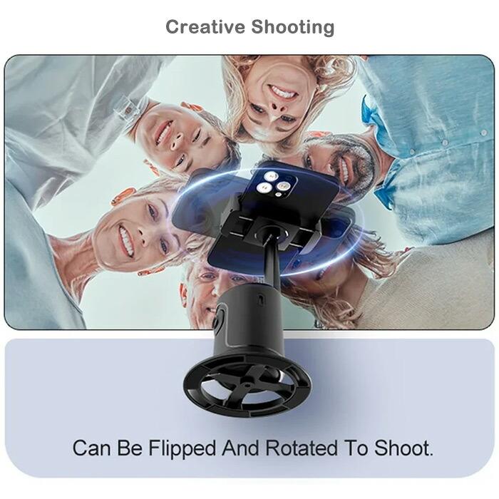 スマホ用ジンバル AI搭載 オートフェイストラッキング 360°回転 自動顔