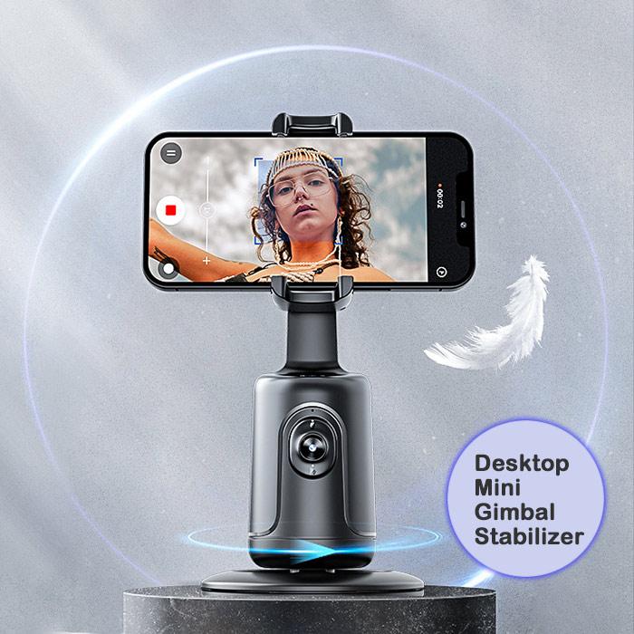 スマホ用ジンバル AI搭載 オートフェイストラッキング 360°回転 自動顔