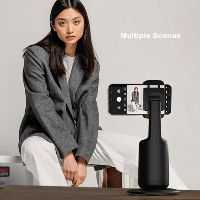 スマホ用ジンバル AI搭載 オートフェイストラッキング 360°回転 自動顔